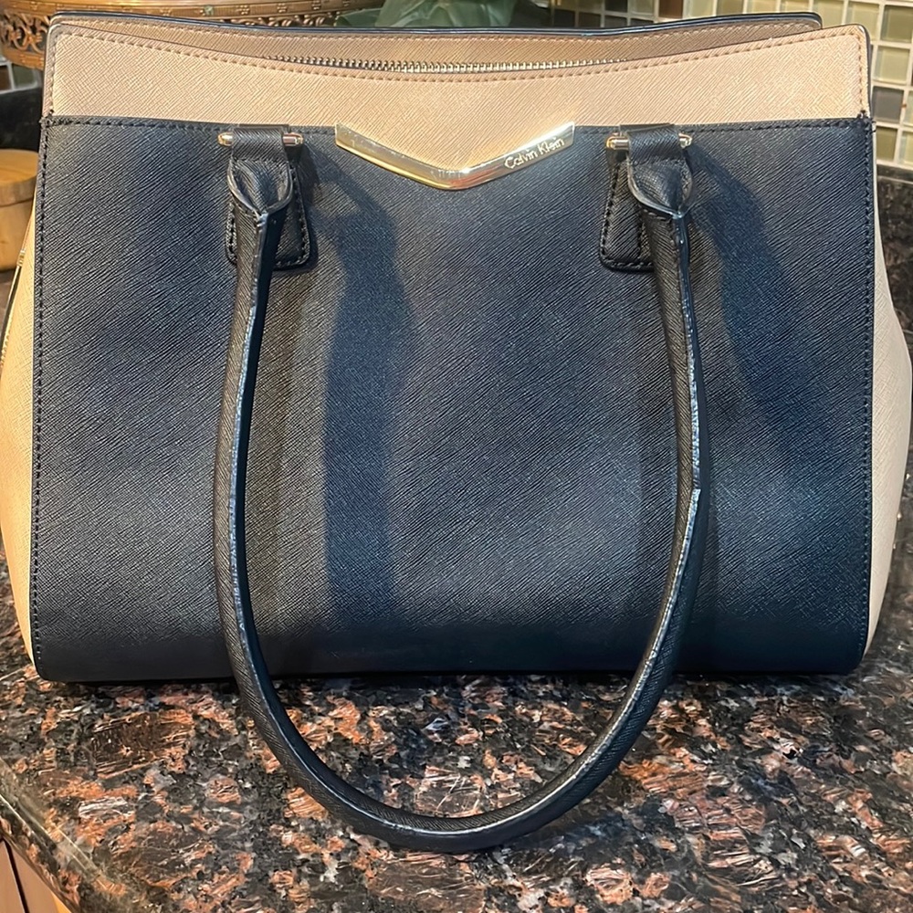 Blk & Tan Calvin Klein Purse